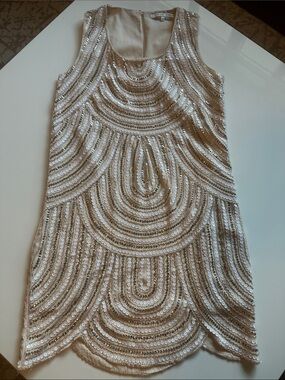 Endless Rose Ivory Sequin Mini Dress